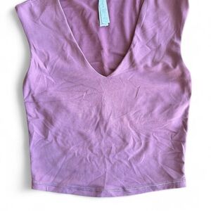 Athleta Lavender V-Neck Tank Top - Sleeveless Crop